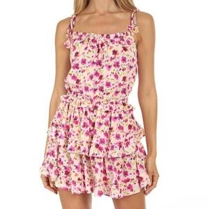 Anthropologie NWOT MISA Los Angeles Elaina Floral Ruffle Dress
